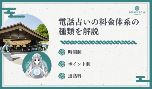 電話占いの料金体系の種類