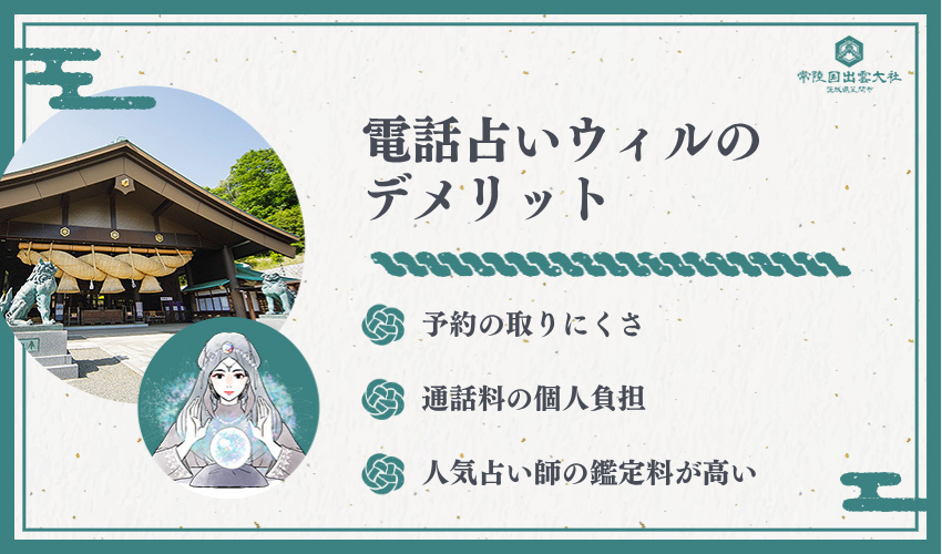 電話占いウィルのデメリット